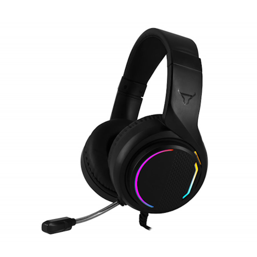 AUDÍFONOS GAMER BATAURO GAURUS, ALÁMBRICO, NEGRO, USB, 2Mts