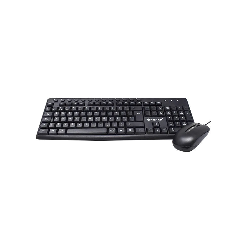 KIT GAMER TECLADO Y MOUSE NACEB NA-112, ALÁMBRICO, NEGRO, USB