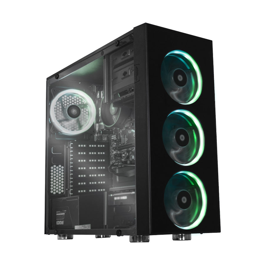 PC GAMER BLACK CASE, AMD Ryzen 5 5600G, Radeon Graphics, 8GB RAM, 250GB SSD
