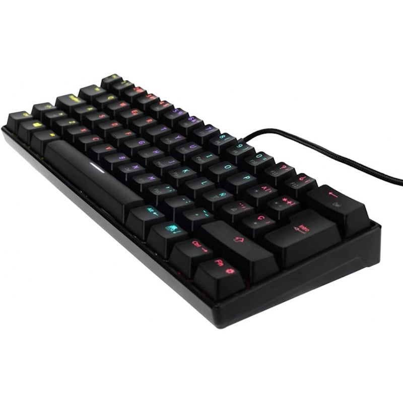 TECLADO GAMER OCELOT GAMING OGMK02, ALÁMBRICO, MECÁNICO, SWITCH BLUE, NEGRO, USB