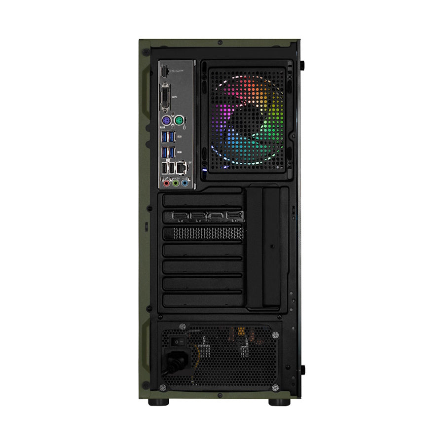 PC GAMER KRONOS TACTICAL GREEN, Intel Core i3-10100F, AMD Radeon RX 6500 XT, 16GB RAM, 500 NVME