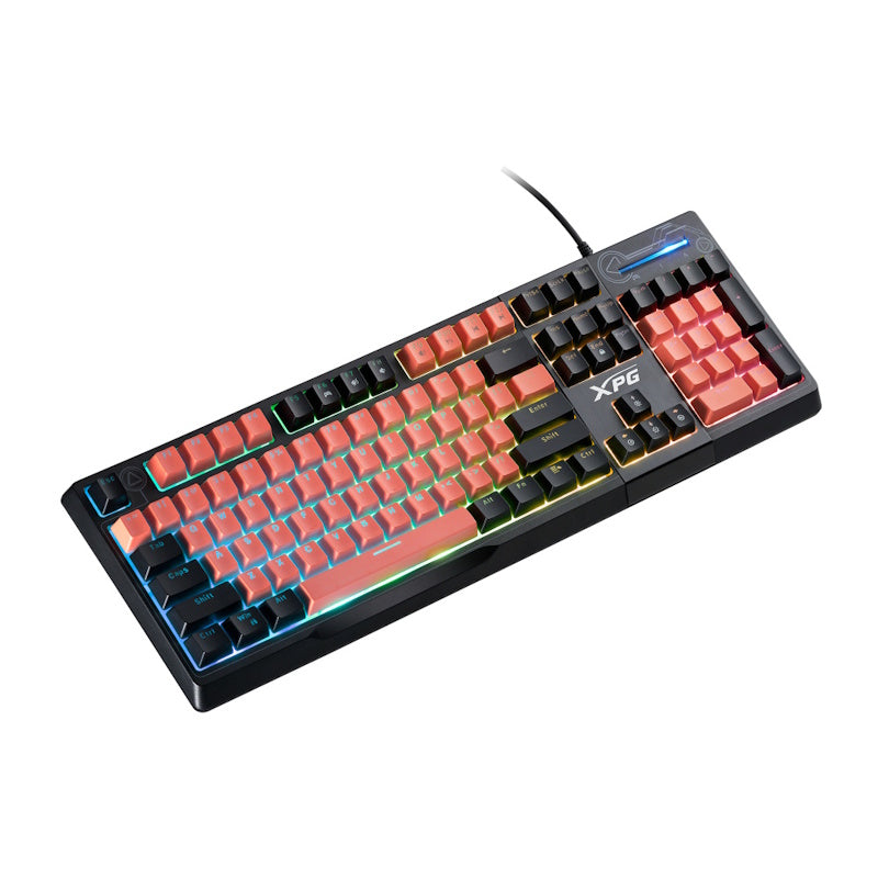 TECLADO GAMER XPG EDICIÓN SEEKER MERA, ALÁMBRICO, ROSA/NEGRO, USB