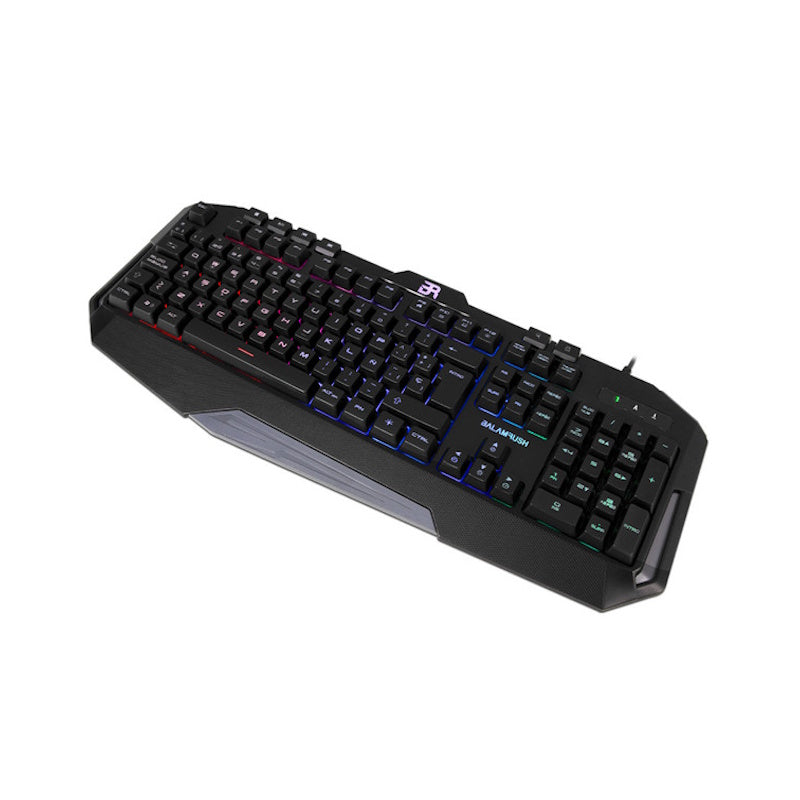 TECLADO GAMER BALAMRUSH, ALÁMBRICO, NEGRO, USB