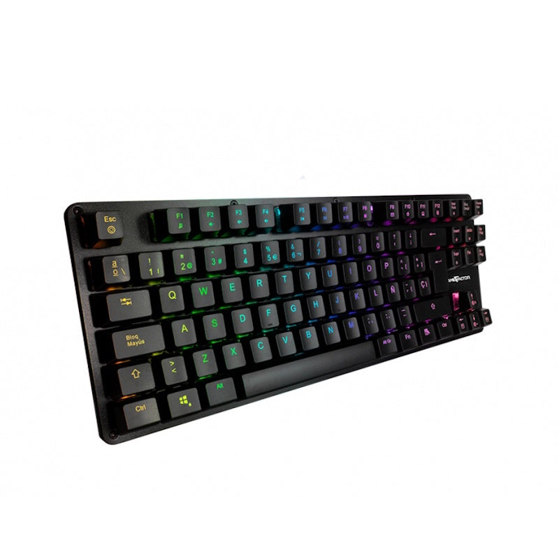TECLADO GAMER GAME FACTOR KBG500, ALÁMBRICO, MECÁNICO, SIWTCH KRED, NEGRO, USB,
