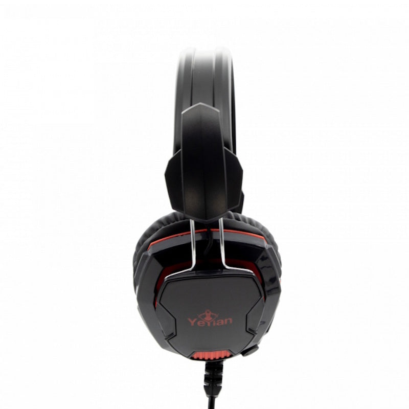 AUDÍFONOS GAMER YEYIAN TEMPEST YH2000, ALAMBRICO, NEGRO/ROJO, USB/3.5MM, 2Mts