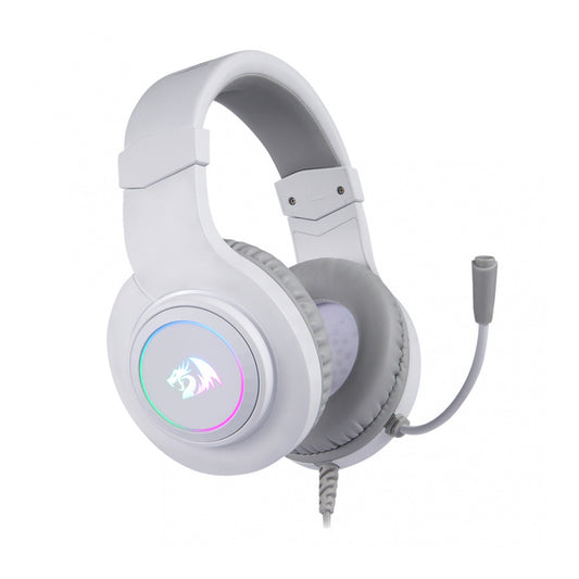 AUDÍFONOS GAMER REDRAGON HYLAS RGB, ALÁMBRICO, BLANCO, USB-A, 2Mts