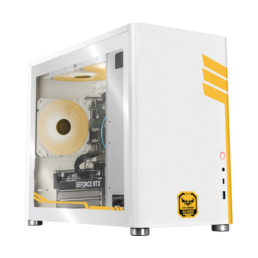 PC GAMER TUF EDITION WHITE, Intel Core i3-10100F, NVIDIA RTX 3050, 16GB RAM, 500GB NVME