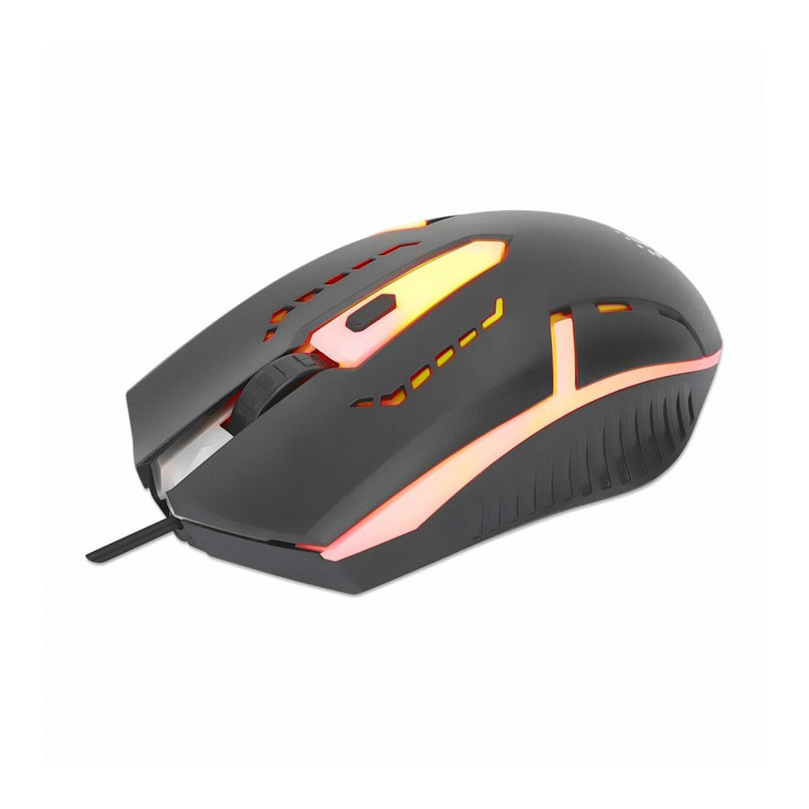 MOUSE GAMER MANHATTAN ÓPTICO, ALAMBRICO, NEGRO, 1500DPI