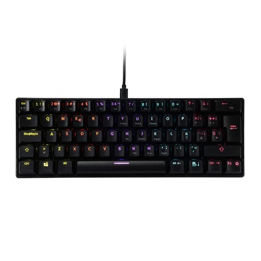 TECLADO GAMER OCELOT GAMING OGMK02, ALÁMBRICO, MECÁNICO, SWITCH BLUE, NEGRO, USB