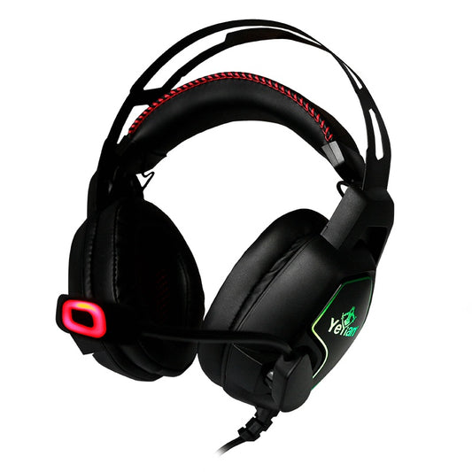 AUDIFONOS GAMER YEYIAN VICIOUS SERIE 3000, ALÁMBRICO, USB/3.5MM, NEGRO, 2Mts