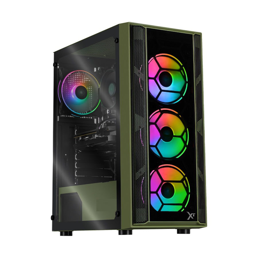PC GAMER KRONOS TACTICAL GREEN, Intel Core i3-10100F, AMD Radeon RX 65 ...
