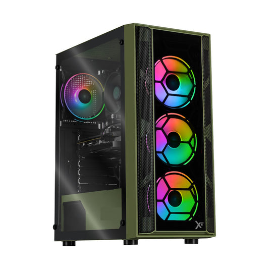 PC GAMER KRONOS TACTICAL GREEN, Intel Core i3-10100F, AMD Radeon RX 6500 XT, 16GB RAM, 500 NVME