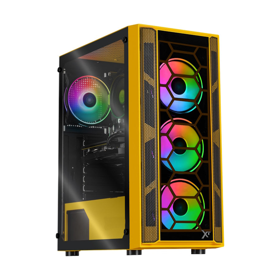 PC GAMER KRONOS YELLOW, Intel Core i3-10100F, AMD Radeon RX 6500 XT, 16GB RAM, 500GB NVME