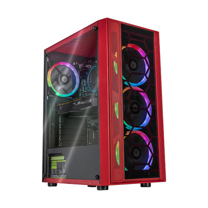 PC GAMER KRONOS RED, AMD Ryzen 7 5700, NVIDIA RTX 4060, 16GB RAM, 500 NVME
