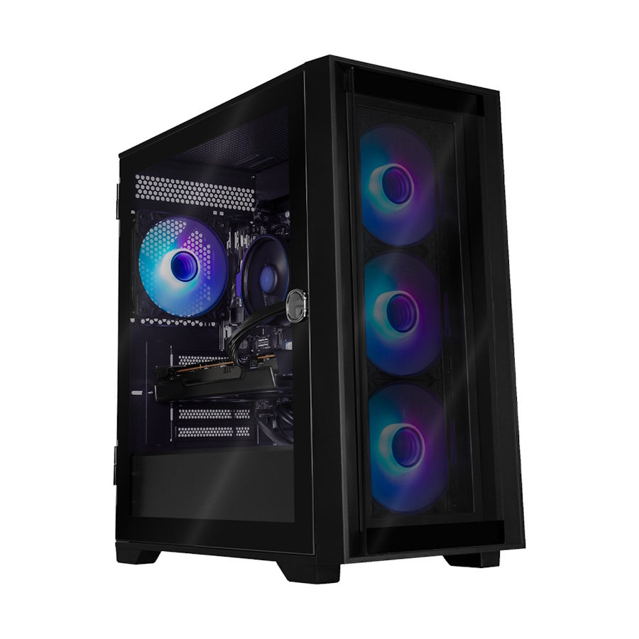 PC GAMER BR CARBONO TWIN MATE LOW,  Intel Core i3-10100F, AMD Radeon RX 6500 XT, 16GB RAM, 500GB NVME