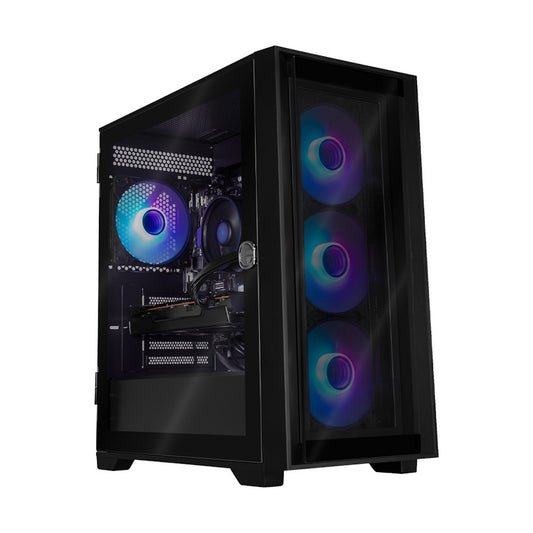 PC GAMER BR CARBONO TWIN MATE LOW,  Intel Core i3-10100F, AMD Radeon RX 6500 XT, 16GB RAM, 500GB NVME