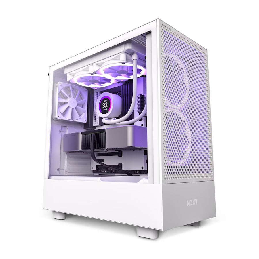 PC GAMER NZXT H5 WHITE LOW, Intel Core i7-12700K, AMD Radeon RX 7600, 32GB RAM, 1TB NVME