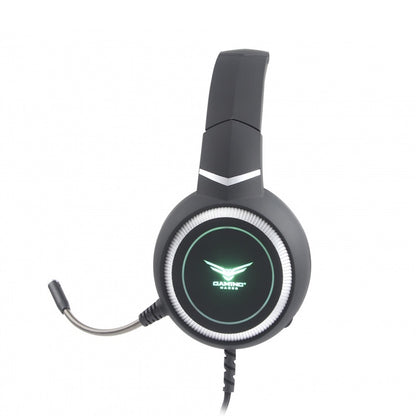 AUDÍFONOS GAMER NACEP NA-0311, ALÁMBRICO, NEGRO, 3.5MM/USB, 2Mts