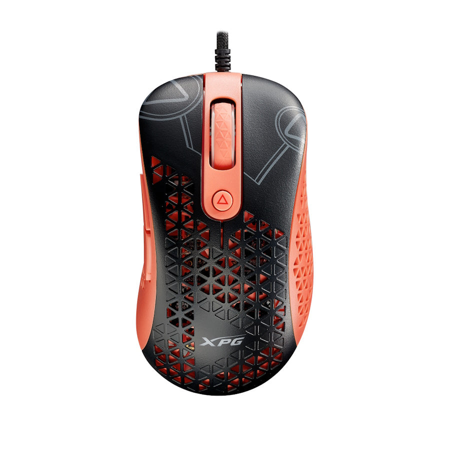 MOUSE GAMER XPG ÓPTICO SLINGSHOT EDITION MERA, ALÁMBRICO, NEGRO/ROSA, 12,000DPI