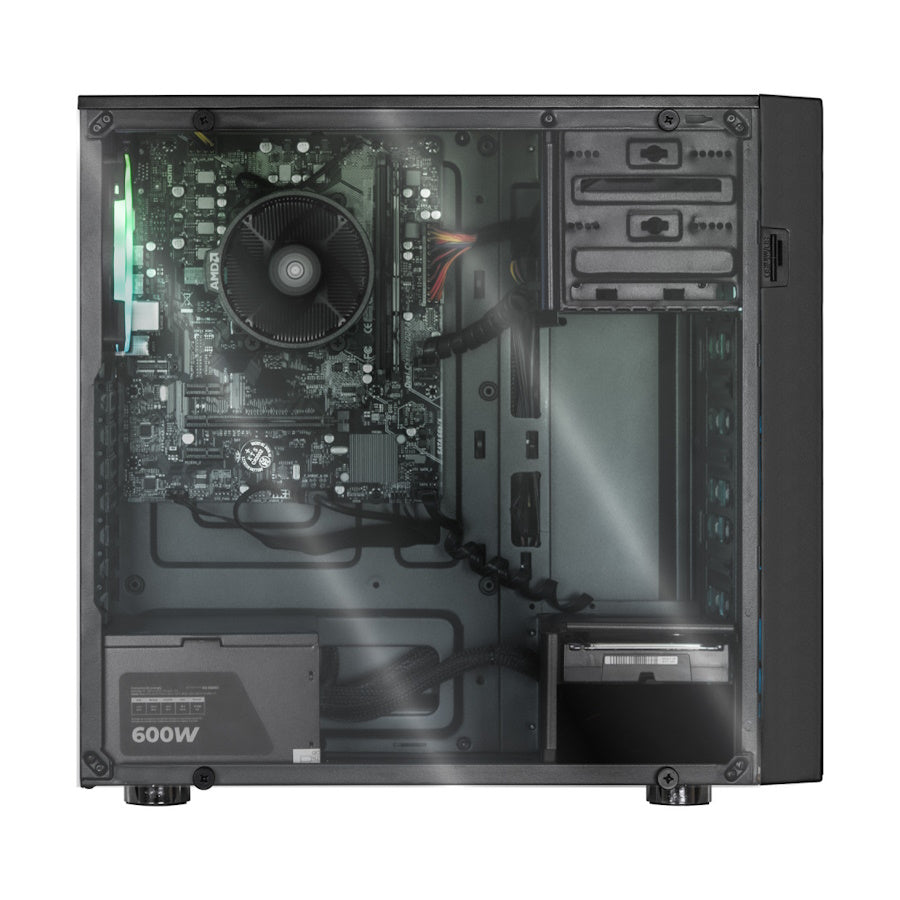 PC GAMER BLACK CASE, AMD Ryzen 5 5600G, Radeon Graphics, 8GB RAM, 250GB SSD