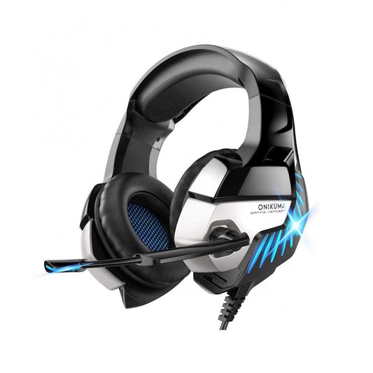 AUDÍFONOS GAMER ONIKUMA K5 PRO, ALÁMBRICO, NEGRO/PLATA, 3.5MM, 2.2Mts