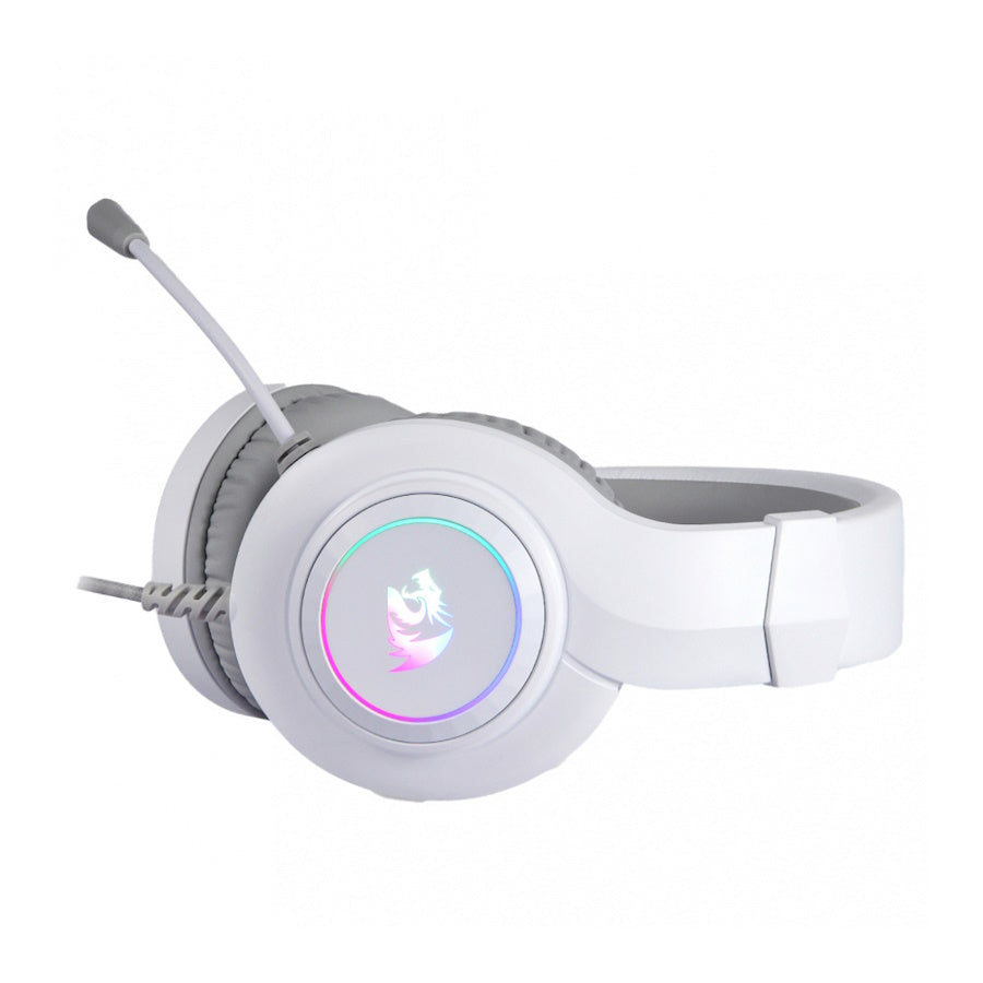 AUDÍFONOS GAMER REDRAGON HYLAS RGB, ALÁMBRICO, BLANCO, USB-A, 2Mts