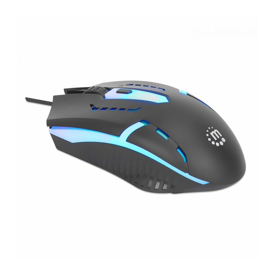 MOUSE GAMER MANHATTAN ÓPTICO, ALAMBRICO, NEGRO, 1500DPI