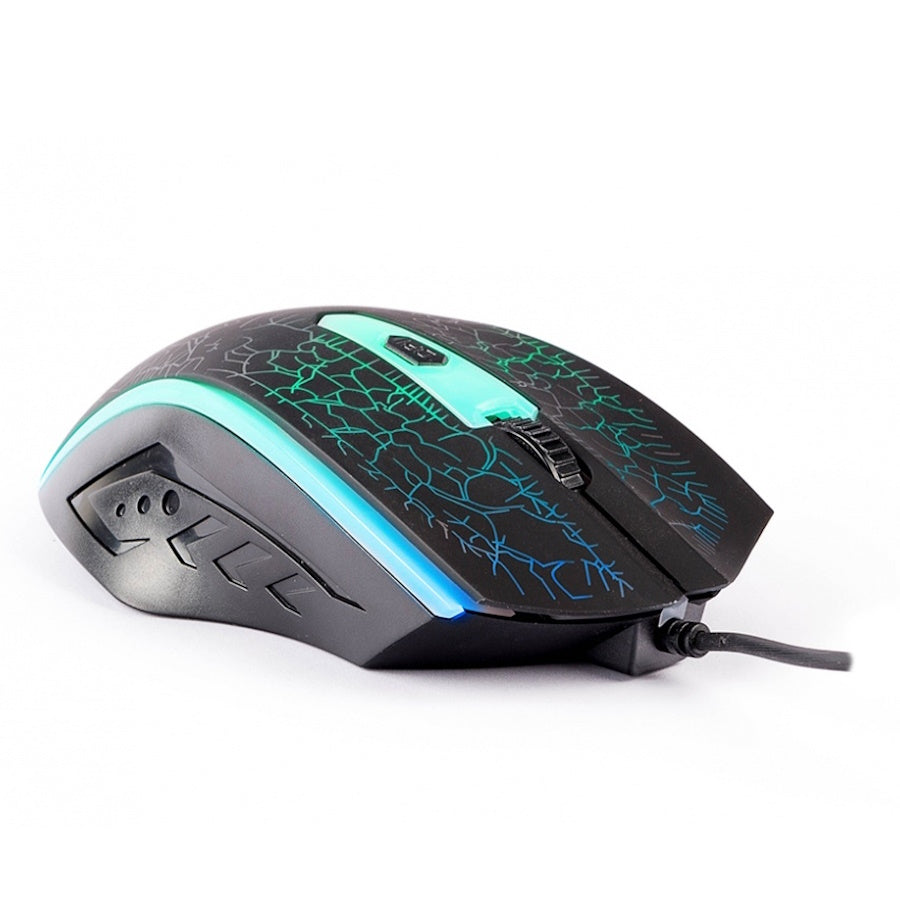 MOUSE GAMER NACEB ÓPTICO NA-592NE, ALÁMBRICO, BLANCO, 1,200DPI