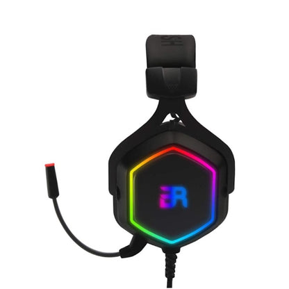 AUDÍFONOS GAMER BR HERSIX, ALÁMBRICO, USB-A ,NEGRO ,7Mts