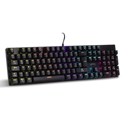 TECLADO GAMER SFT BEAST ABYSMAL ARMOR RGB, ALÁMBRICO, MECÁNICO, SWITCH OUTEMU, NEGRO, USB
