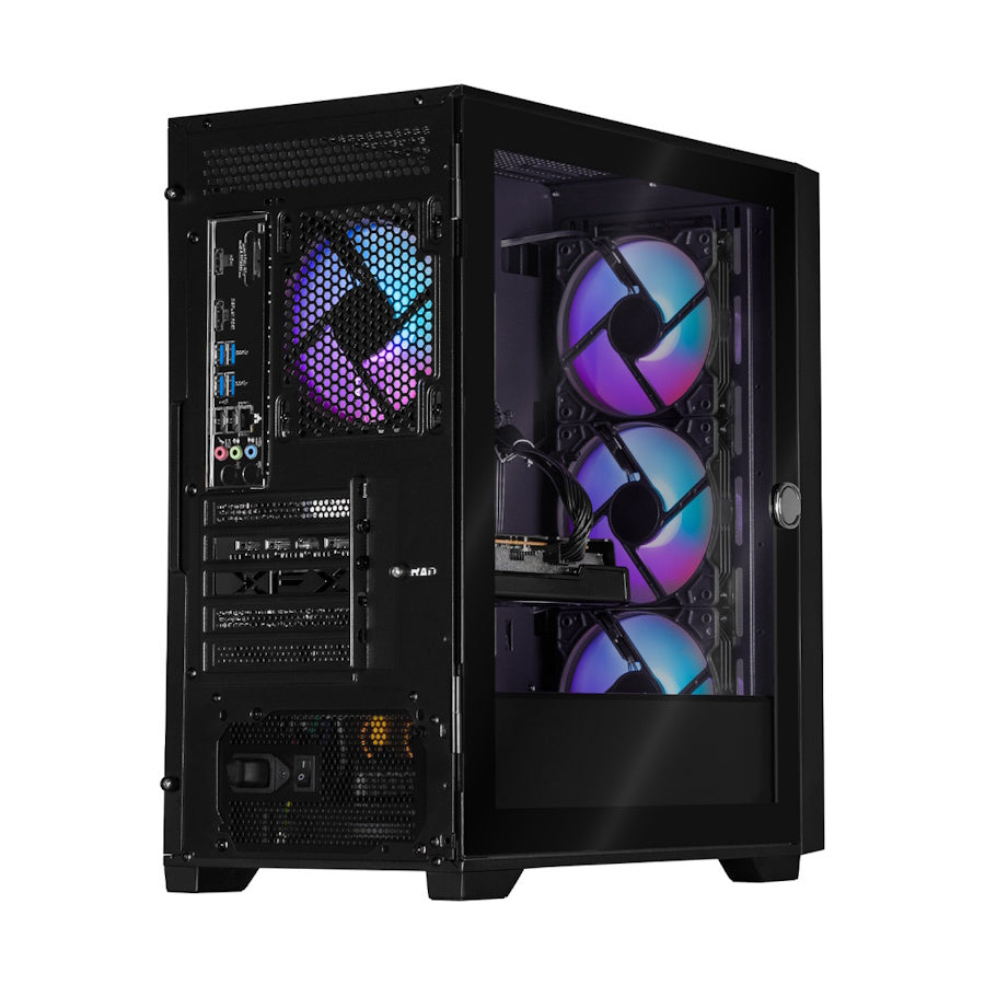 PC GAMER BR CARBONO TWIN MATE LOW,  Intel Core i3-10100F, AMD Radeon RX 6500 XT, 16GB RAM, 500GB NVME