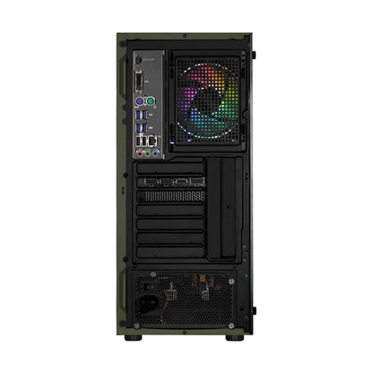 PC GAMER KRONOS TACTICAL GREEN, Intel Core i3-10100F, AMD Radeon RX 6500 XT, 16GB RAM, 500 NVME