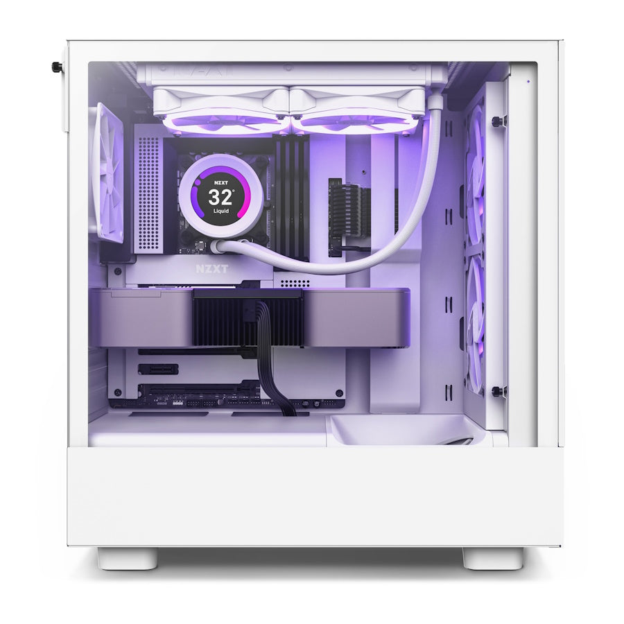 PC GAMER NZXT H5 WHITE LOW, Intel Core i7-12700K, AMD Radeon RX 7600, 32GB RAM, 1TB NVME