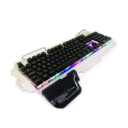 TECLADO GAMER RAIJU E-SPORTS RGB, ALÁMBRICO, ALUMINIO/NEGRO, USB