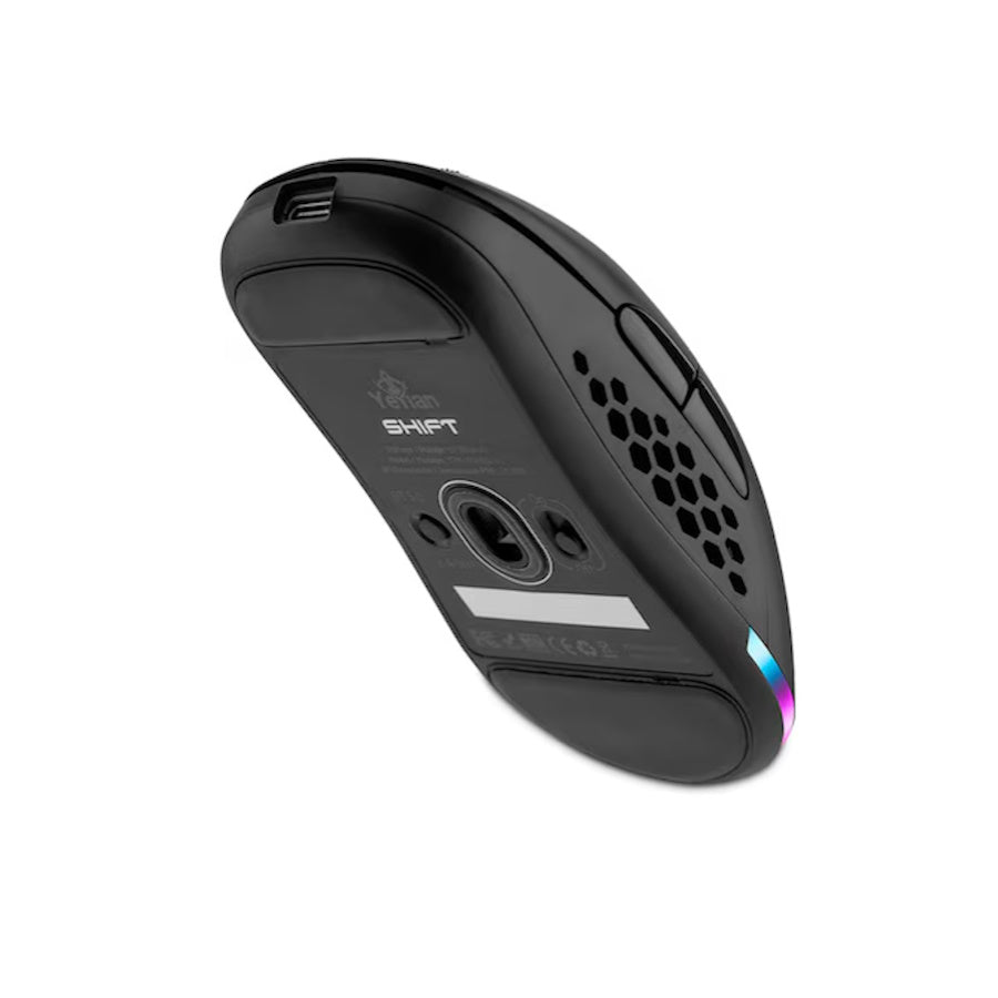 MOUSE GAMER YEYIAN ÓPTICO SHIFT, INALÁMBRICO BLUETOOTH, BLANCO, 26,000DPI
