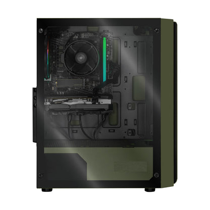 PC GAMER KRONOS TACTICAL GREEN, Intel Core i3-10100F, AMD Radeon RX 6500 XT, 16GB RAM, 500 NVME