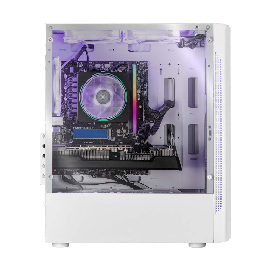 PC GAMER BR NYX WHITE, AMD Ryzen 5 5600X, NVIDIA RXT 4060, 16GB RAM, 500GB NVME