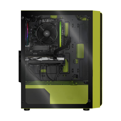 PC GAMER KRONOS GREEN, AMD Ryzen 5 5600X, NVIDIA RTX 3060, 16GB RAM, 500GB NVME