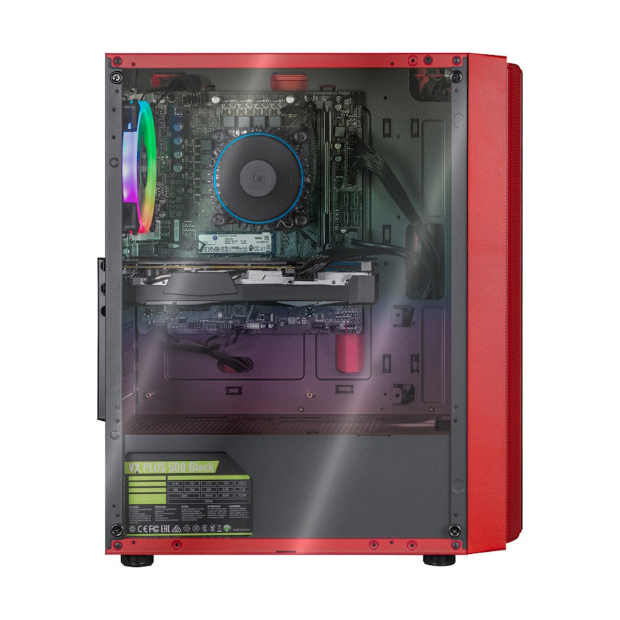 PC GAMER KRONOS RED, AMD Ryzen 7 5700, NVIDIA RTX 4060, 16GB RAM, 500 NVME