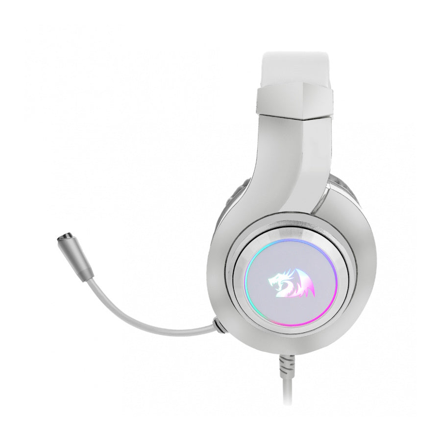 AUDÍFONOS GAMER REDRAGON HYLAS RGB, ALÁMBRICO, BLANCO, USB-A, 2Mts