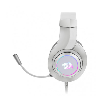 AUDÍFONOS GAMER REDRAGON HYLAS RGB, ALÁMBRICO, BLANCO, USB-A, 2Mts