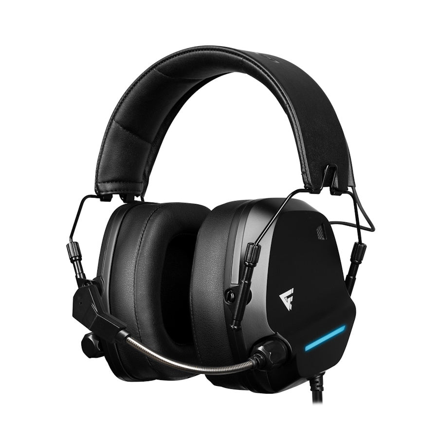 AUDÍFONOS GAMER GAMER FACTOR HSG500, ALÁMBRICO, NEGRO, 3.5MM, 2.3Mts